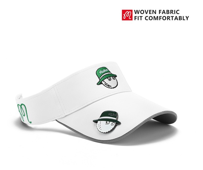 2026 Malbon Golf Hat Sun Visor Cap - Multicolor Green, White  display picture 3