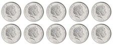 Cook Islands 1 Cent, 2003, KM #422, Mint, Queen Elizabeth II, X 10 PCS