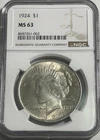1924 Peace Dollar NGC MS 63 Philadelphia Silver $1 Coin