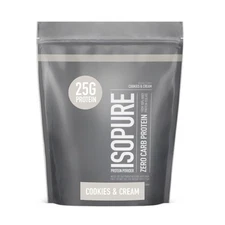 	Isopure Zero Carb Whey Isolate Cookies & Cream 1 Lb 15 Servings	