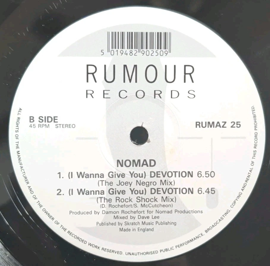 Nomad - I Wanna Give You Devotion - The Remixes - 1990 - UK Old Skool Rave, photo 4 of 5