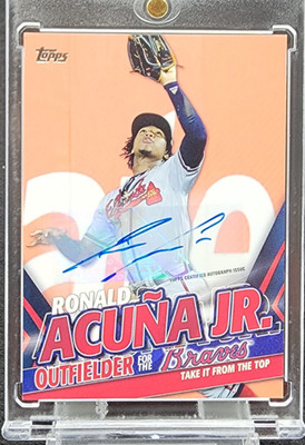 2020 Topps Update Ronald Acuna Jr Highlights Take It From The Top Red Auto /10