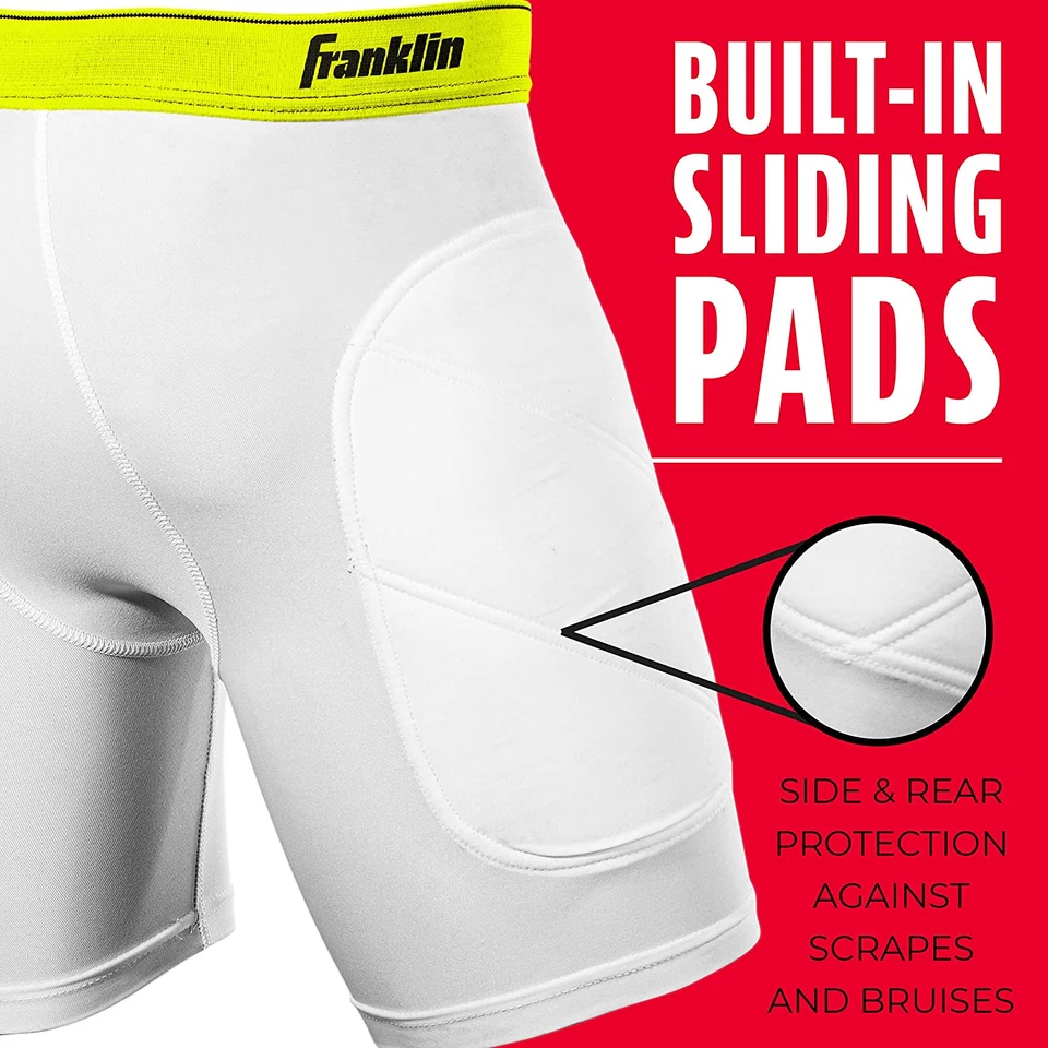 Pantalones Cortos Deslizantes de Compresión Franklin Sports Juvenil - Ropa Interior de Compresión para Niños con Foto 2 de 4