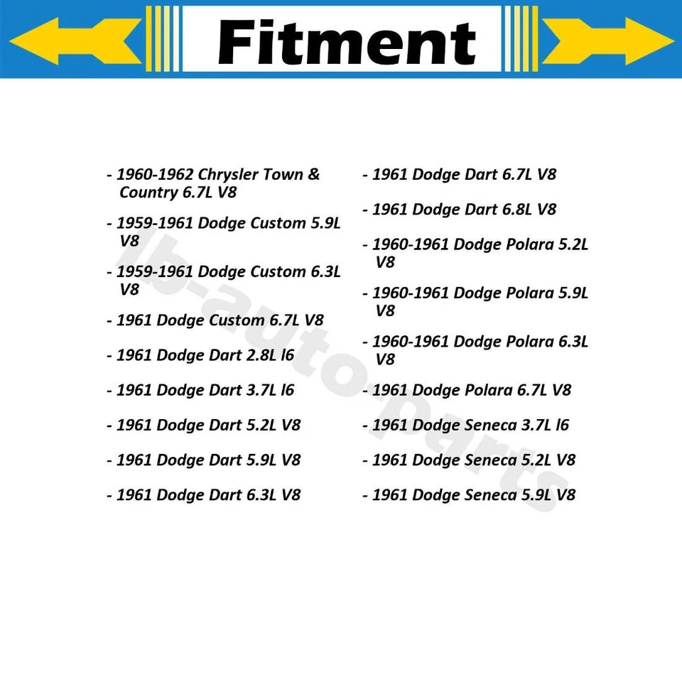 Manguera de freno delantera línea Sunsong 2 piezas para Plymouth Savoy 6,3 L 1960-1961 Foto 2 de 4