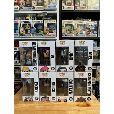 COMPLETE SET 8 Arcane Funko Pops Vi Jinx Silco Ekko Caitlyn Mel