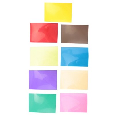 9 Stück Gel Lichtfilter Farbkorrektur farbige Overlays Film Beleuchtung Gel7587