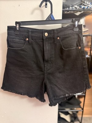 Celebrity Pink High Rise Frayed Hem Black Denim Jean Shorts