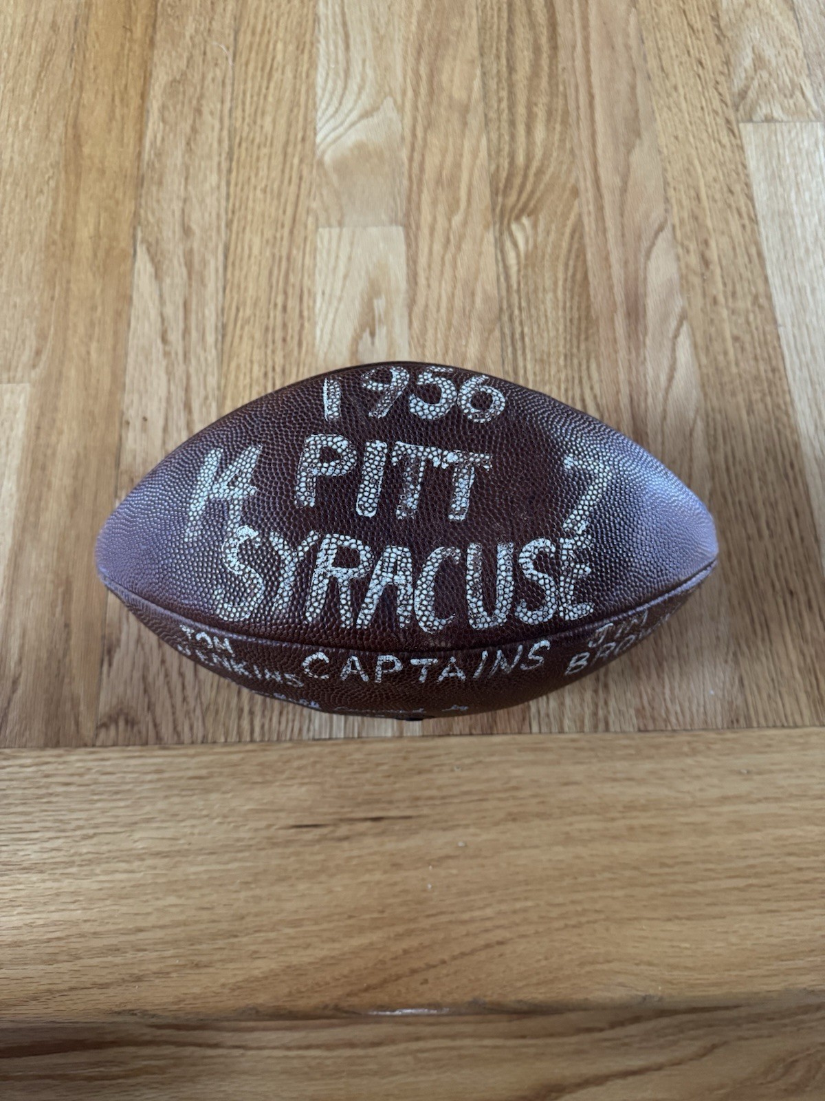 Amazing Jim Brown 1956 Game Used Football Syracuse Chuck Zimmerman Holy Grail