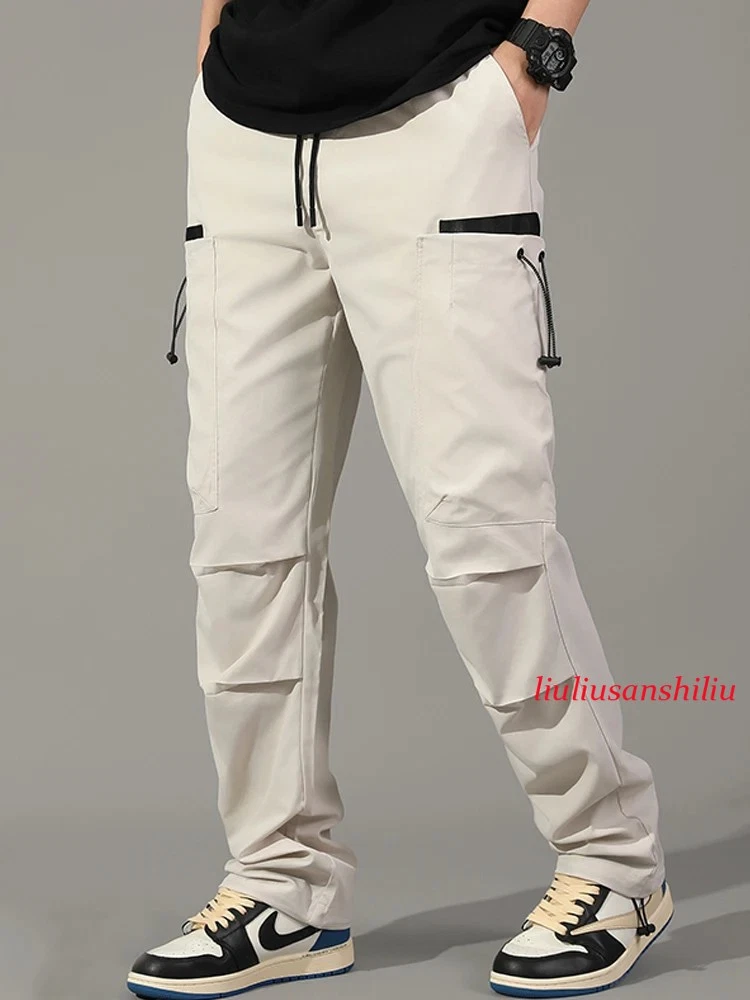 Cargo Pants Man High Street Korean Fashion Casual Pants Multi Pockets Outdoor Hi