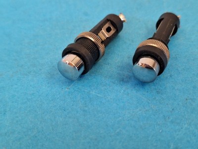 Druckschalter ~ Slim Size ~ 1 Pol Push to Make ~ Chromkappe x 2
