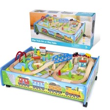 Train Set with Table and Play Board, 62 pc. Free Shipping