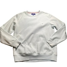 GENE Jumper Men's Large Powder Blue Logo Crew Neck Casual Style