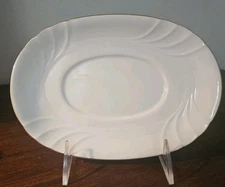 Mikasa Wedding Band White w/ Gold trim  Gravy Boat replacement only- Fine China