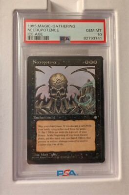 PSA 10 Necropotence Magic The Gathering MTG Ice Age 1995