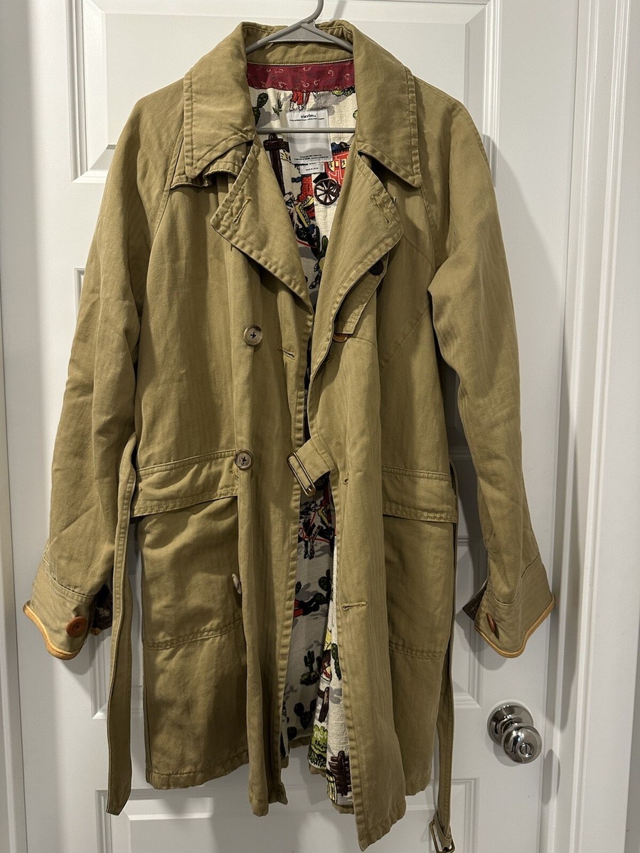 Rare Visvim Hendee Trench Coat FW14 Large L Jacket | eBay