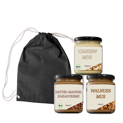 Mynatura Mus-Set 4 I Bio Cashew +  Walnuss + Bio Dattel-Mandel + Bonus