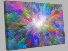 Color Splash Abstract Canvas Wall Art Picture Print
