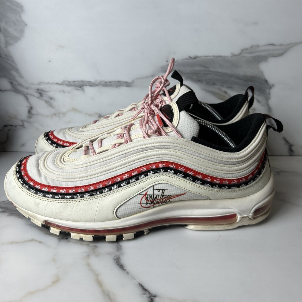 Nike Air Max 97 Men's Size 13 White Script Swoosh Pack CK9397-100 2019