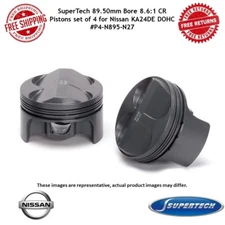 SuperTech P4-N895-N27 89.50mm Bore 8.6:1 CR Pistons set of 4 for KA24DE DOHC
