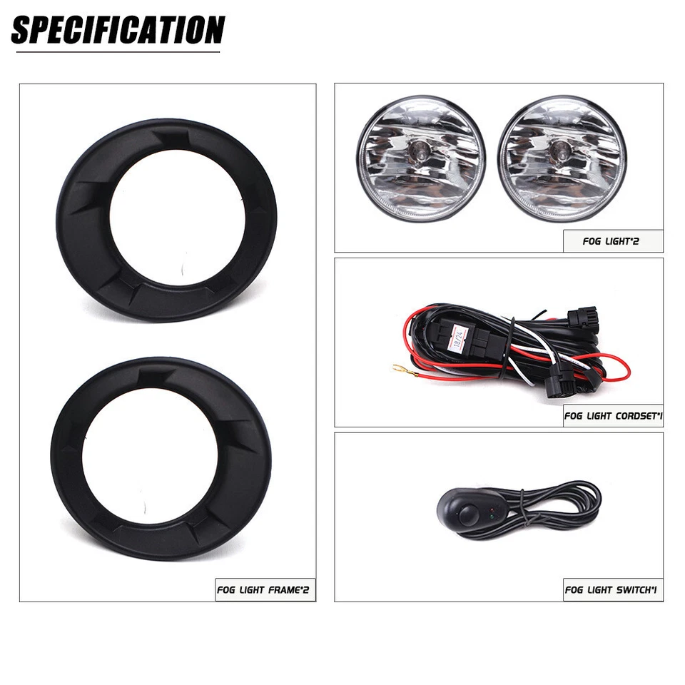 Pair Front Fog Light Assembly Left Right For 2011-2016 Chevrolet Camaro - Image 2 of 4