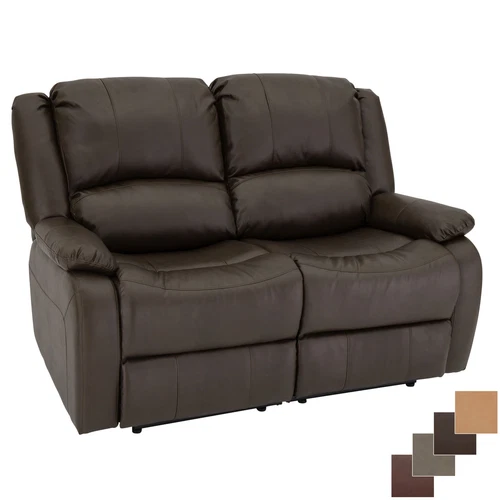 RecPro Charles 58" Double RV Wall Hugger Recliner Sofa Chestnut RV Furniture