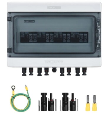DIHOOL Solar Disconnect Switch 40Amp DC Circuit Breaker with Surge Protector PV 