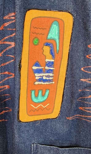 Dakota Sport Tribal Embellished Denim Jacket Size Large 100% Cotton Size Large - Picture 2 of 11