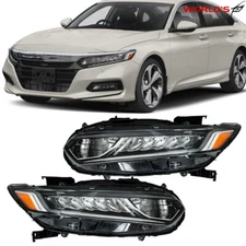 Fit For Honda Accord 2018-2020 W/LED DRL Headlights Assembly Left+Right Headlamp