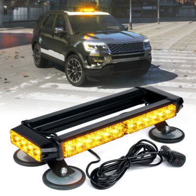 Xprite LED Rooftop Strobe Light Bar Amber Flashing Double Side Emergency Warning | eBay