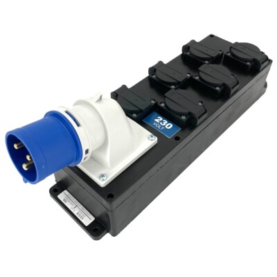 PCE STEYR Stromverteilerbox 32A 240V einphasige Distro IP44 Splitter 13A