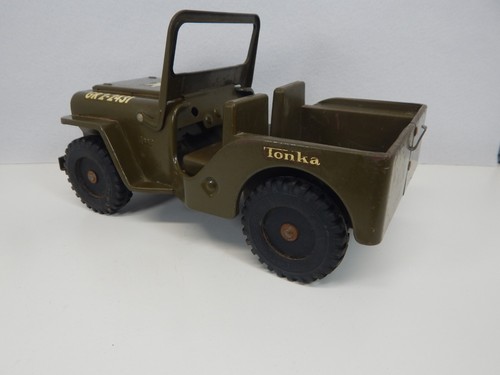 Jeep TONKA Army GR 2-2431 Vitage años 60 acero prensado - Imagen 9 de 11