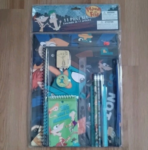 Phineas And Ferb School Supplies Notebook Folders Sharpener Pencils Eraser NEW - Picture 3 of 16