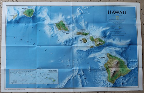 Mappa Geografica Nazionale delle Hawaii settembre 1995 - Foto 3 di 4