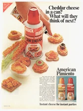 Snack Mate Cheese Spread Print Ad Vintage Advertisement Nabisco Food 1967