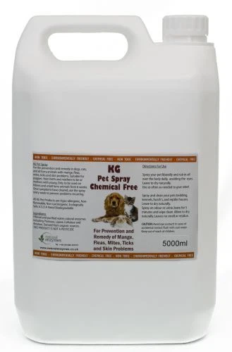 KG Pet Spray Treatment for Mange, Fleas, Mites, Itchy Skin & Allergy problems