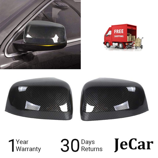 2*Carbon Fiber ABS RearView Mirror Cover Trim For Jeep Grand Cherokee