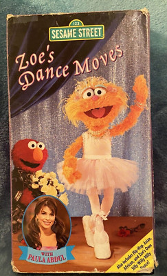 Sesame Street Zoe s Dance Moves VHS Video Tape Learn Music Paula Abdul