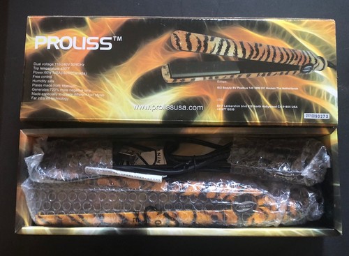 Proliss Tiger Print Turbo Silk Titanium Ionic 1” Flat Iron Straightener - Picture 4 of 6