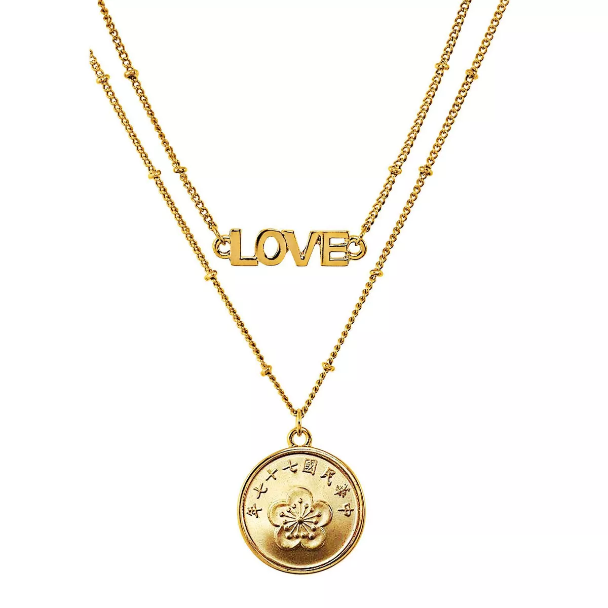 Love on sale coin necklace