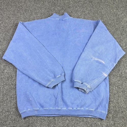 Vintage anni 90 grande blu 1/4 zip grunge ricamato orgoglio arcobaleno LGBTQ made USA - Foto 3 di 12