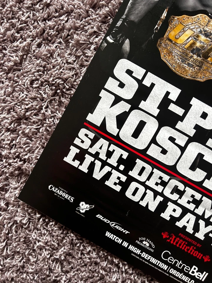 Póster oficial UFC 124/UFC 125 doble cara 18x24 gran forma George St. Pierre Foto 3 de 4