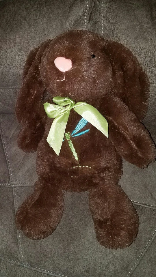 Dan Dee Bordado Conejito Conejo Peluche Marrón Suffed Animal Juguete Pascua Grande 19" Foto 2 de 4
