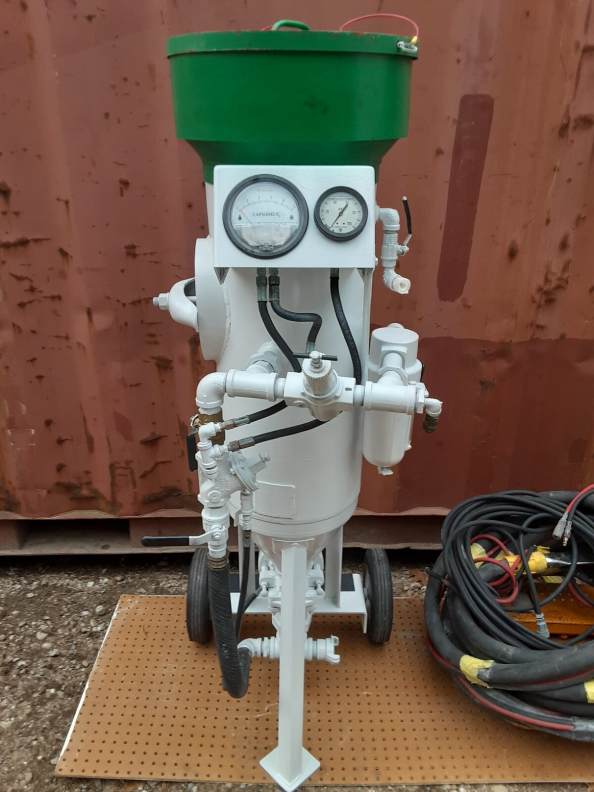 SCHMIDT DUSTLESS Soda Blaster Sand Sandblasting Wet hose Clemco