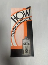 Vintage Antique Pyroil Oil Protects Advertising Brochure (A3)