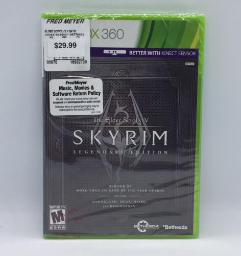 Houden Opvoeding Binnenwaarts The Elder Scrolls V Skyrim Legendary Edition 1st Print Xbox 360 BRAND NEW  SEALED 93155160019 | eBay
