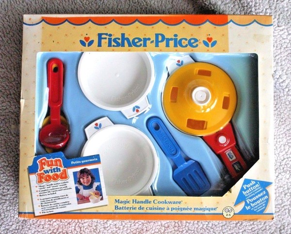 PRECIO FISHER: UTENSILIOS DE COCINA MANGO MÁGICO, 1989! NUEVO EN CAJA, STOCK ANTIGUO!