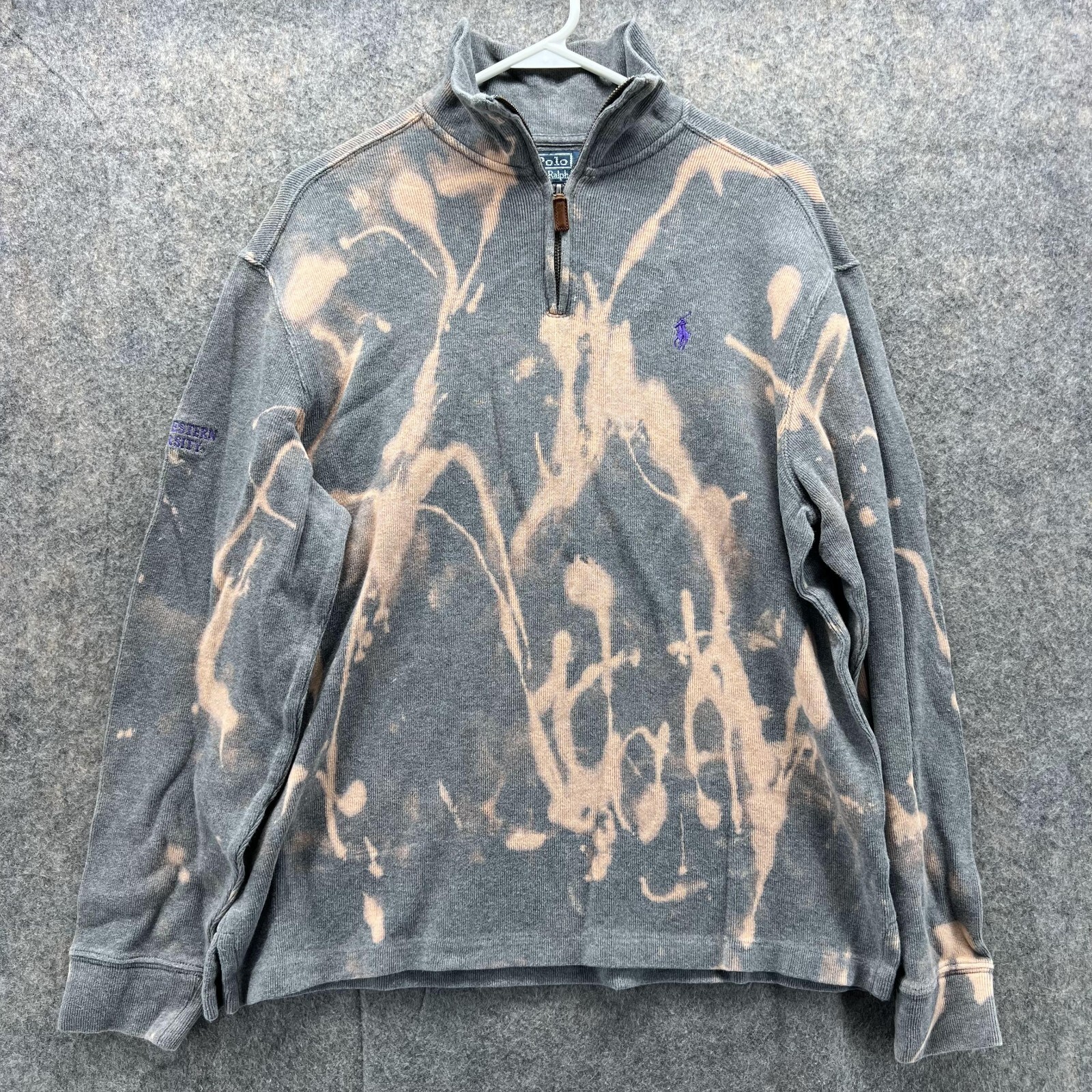 Polo Ralph Lauren Maglione Uomo Medio Pony Grigio Pullover Outdoor Felpa