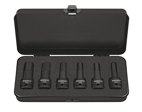 Matador, Set di bussole ad impatto per cacciavite, esagono interno, 12,5 (c8l)