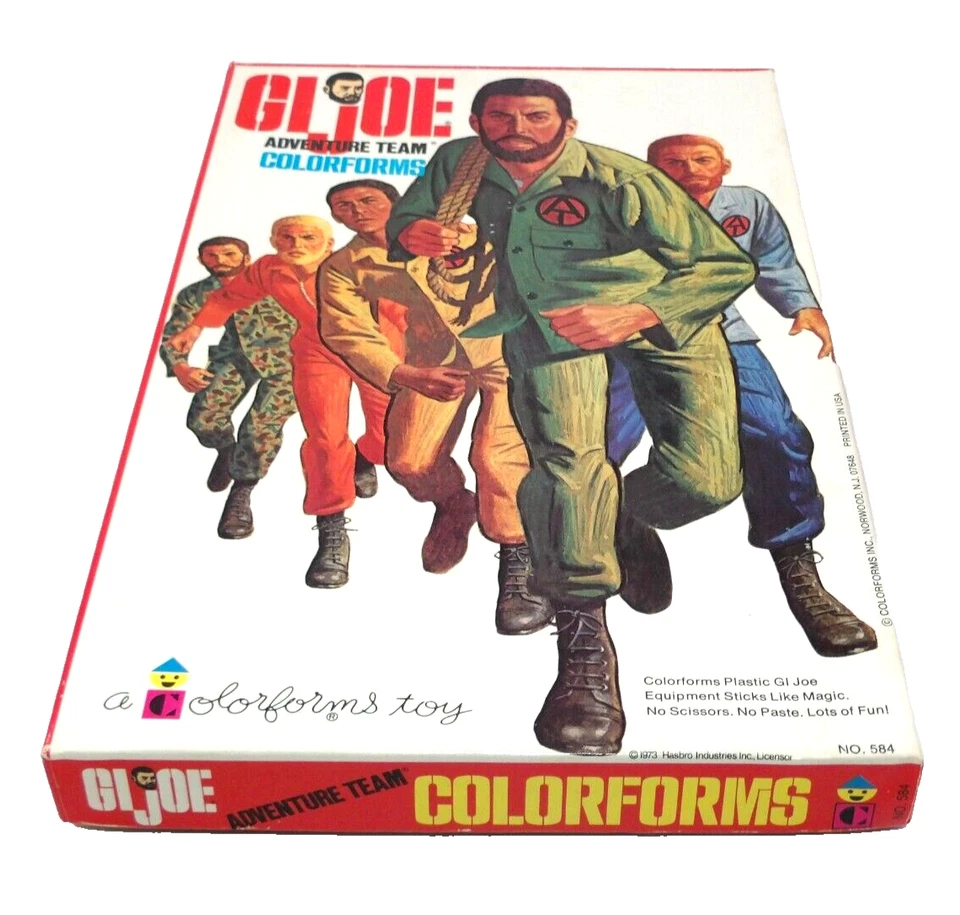 GI Joe Adventure Team Colorforms #584 HASBRO 1973 Open Box Unused Art - Image 4 of 4