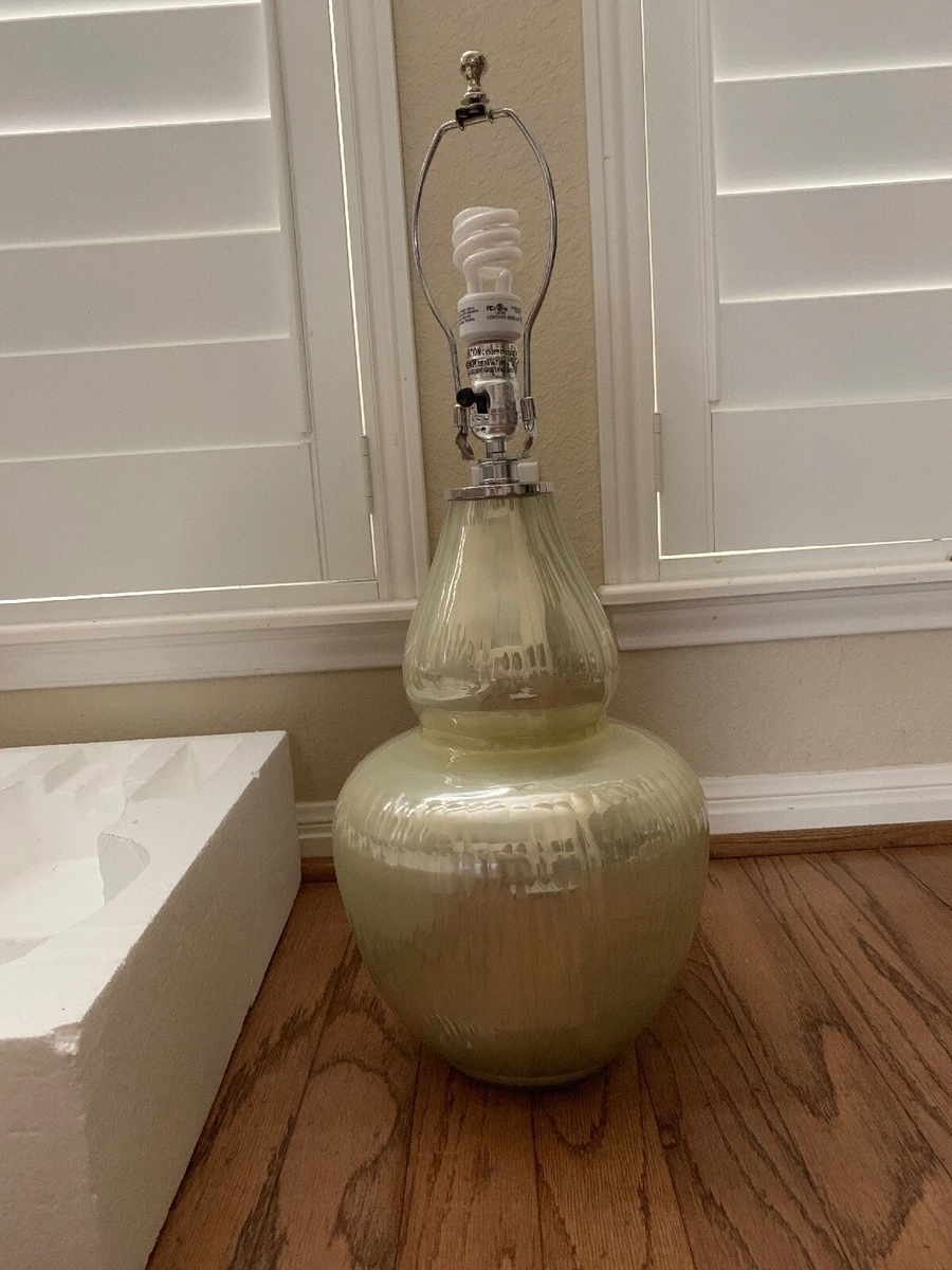 Pottery Barn Audrey Pear Look Glass Table Lamp Base New in Box
